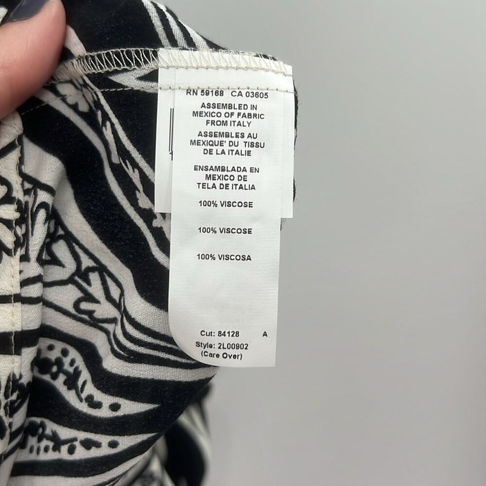 Karen Kane Women's Super Bloom Blouson Sleeve Top - Black/White - Small - NWT - Picture 6 of 9